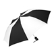 aerial view a black/white shed rain(tm) 44 auto - open compact umbrella, image 1 of 2