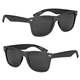 aerial view a black full color malibu sunglasses, image 1 of 4