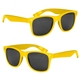 aerial view a bright yellow full color malibu sunglasses, image 1 of 4