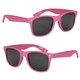 aerial view a pink full color malibu sunglasses, image 1 of 4