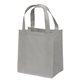 aerial view a gray non woven multi color little thunder tote bag 12 x 13 - screen print, image 1 of 2