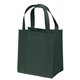 aerial view a hunter green non woven multi color little thunder tote bag 12 x 13 - screen print, image 1 of 2