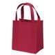 aerial view a red non woven multi color little thunder tote bag 12 x 13 - screen print, image 1 of 2