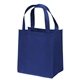 aerial view a royal blue non woven multi color little thunder tote bag 12 x 13 - screen print, image 1 of 2