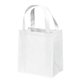 aerial view a white non woven multi color little thunder tote bag 12 x 13 - screen print, image 1 of 2
