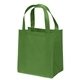 aerial view a grass green non woven multi color little thunder tote bag 12 x 13 - screen print, image 1 of 2