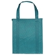 aerial view a teal therm - o - tote insulated grocery bag - screen print, image 1 of 2
