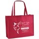 aerial view a red non woven celebration george shopping tote bag, image 1 of 2