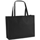aerial view a black the george non - woven tote bag - 20 x 16 - 4- color heat transfer, image 1 of 2