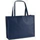 aerial view a navy blue the george non - woven tote bag - 20 x 16 - 4- color heat transfer, image 1 of 2