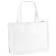 aerial view a white the george non - woven tote bag - 20 x 16 - 4- color heat transfer, image 1 of 2