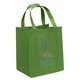a grass green big thunder(r) tote bag w / reflective glossy sparkle