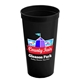 a black cups - on - the - go 24 oz stadium cup with digital imprint