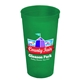 a translucent green cups - on - the - go 24 oz stadium cup with digital imprint