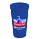 a royal blue cups - on - the - go 24 oz stadium cup with digital imprint