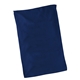 aerial view a navy blue microfiber rally towel, image 1 of 2