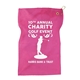 aerial view a hot pink micro fiber golf towel, image 1 of 2