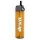 a transparent-orange bottle & gray lid & clear straw 24 oz slim fit water bottle with ring straw lid