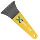 a smoke blade & yellow handle 7 ice scraper with digital imprint