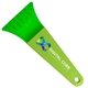 a transparent green blade & lime green handle 7 ice scraper with digital imprint