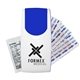 aerial view a blue & white flip - top first aid kit, image 1 of 2