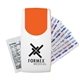 a orange & white flip - top first aid kit