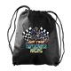 a black the recruit - non - woven drawstring backpack - dp