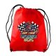 a red the recruit - non - woven drawstring backpack - dp