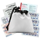 aerial view a white cinch pouch first aid kit - 11 piece, image 1 of 2
