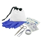 aerial view a white garyline(r) cinch tote - pet care kit, image 1 of 2