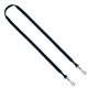 aerial view a navy 1/2 cotton double swivel hook lanyard, image 1 of 3