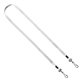 aerial view a white 1/2 cotton double swivel hook lanyard, image 1 of 3