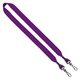 aerial view a purple 3/4 cotton double swivel hook lanyard, image 1 of 2