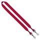 aerial view a red 3/4 cotton double swivel hook lanyard, image 1 of 2