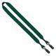 aerial view a forest green 3/4 cotton double bulldog clip lanyard, image 1 of 2