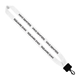aerial view a white 1 cotton lanyard with plastic clamshell swivel snap hook, image 1 of 2