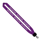 aerial view a purple 1 cotton lanyard with plastic clamshell swivel snap hook, image 1 of 2