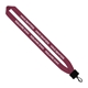 aerial view a burgundy 1 cotton lanyard with plastic clamshell swivel snap hook, image 1 of 2