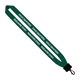 aerial view a forest green 1 cotton lanyard with plastic clamshell swivel snap hook, image 1 of 2