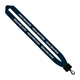 aerial view a navy 1 cotton lanyard with plastic clamshell swivel snap hook, image 1 of 2