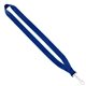 aerial view a royal blue 3/4 economy polyester lanyard with sewn silver tone swivel snap hook, image 1 of 2