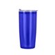 aerial view a translucent blue gobi 22 oz denali double wall tumbler with versa lid, image 1 of 2