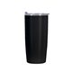 aerial view a matte black gobi 22 oz denali double wall tumbler with versa lid, image 1 of 2