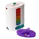 aerial view a white stacking pill organizer, image 1 of 4
