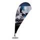 aerial view a white micro teardrop sail sign kit (single - sided), image 1 of 6