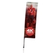 aerial view a white 10 streamline rectangle sail sign kit (single - sided with ground spike), image 1 of 5