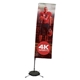 aerial view a white 10 streamline rectangle sail sign kit (single - sided with scissor base), image 1 of 5