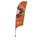 aerial view a white 10.5 value blade sail polypropylene banner kit (single - sided with spike base), image 1 of 4