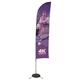 aerial view a white 13 streamline blade sail sign kit (single - sided with scissor base), image 1 of 5