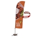 aerial view a white 10.5 value blade sail sign kit (double - sided with cross base), image 1 of 4